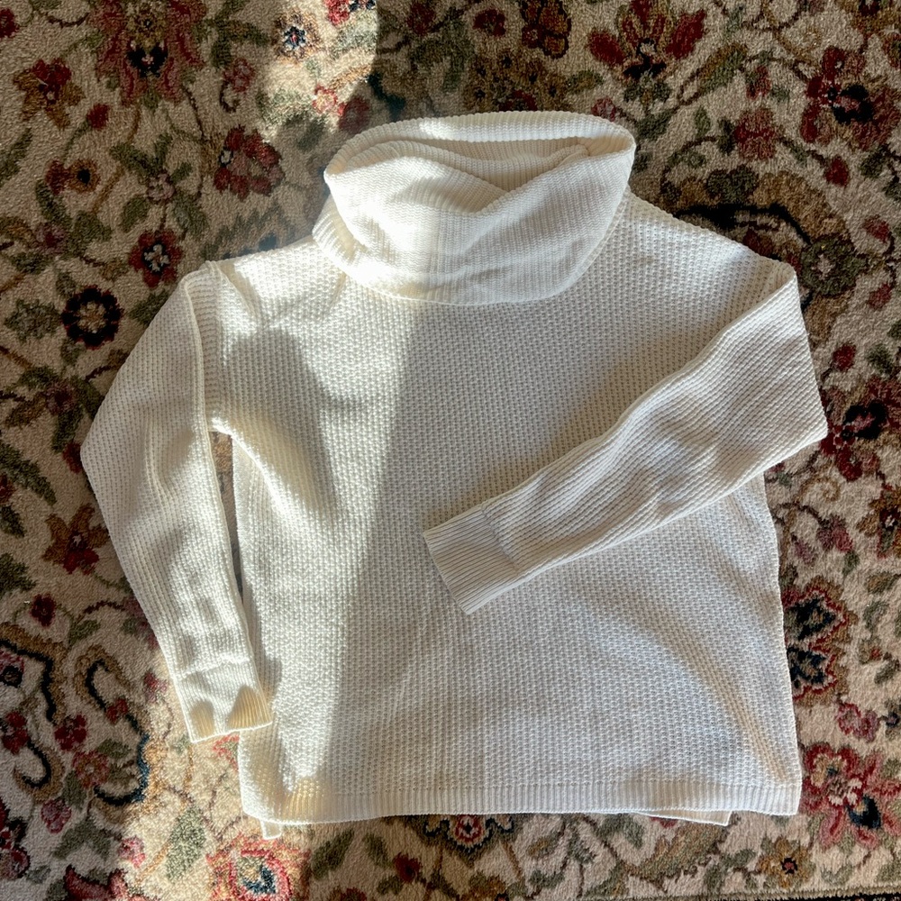 cream removable turtleneck sweater